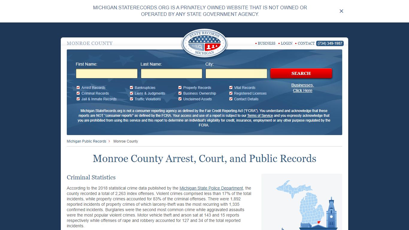 Monroe County Arrest, Court, and Public Records