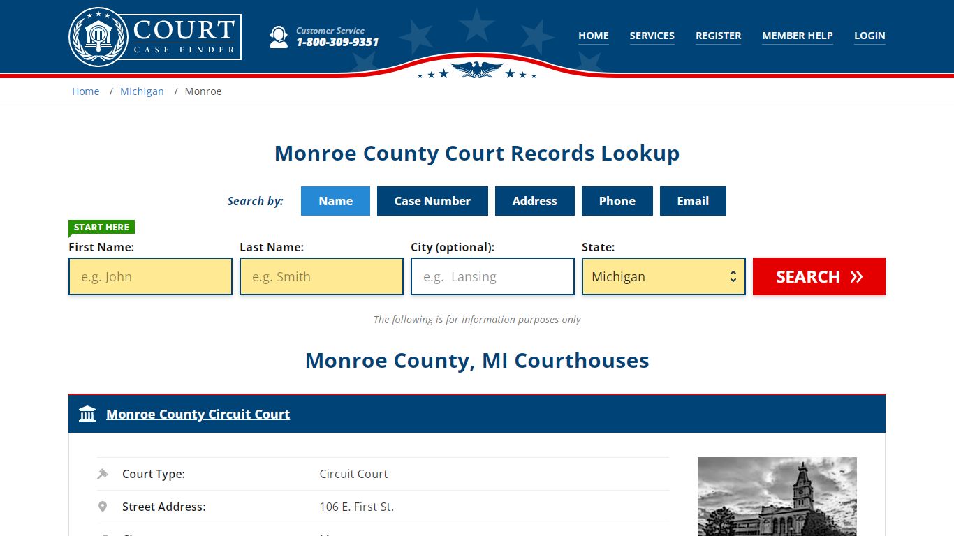 Monroe County Court Records | MI Case Lookup