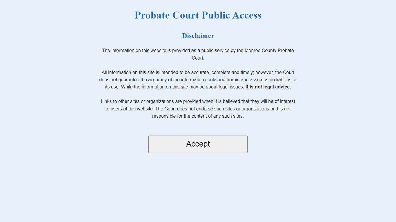 Probate Court Public Access - Monroe County, Michigan
